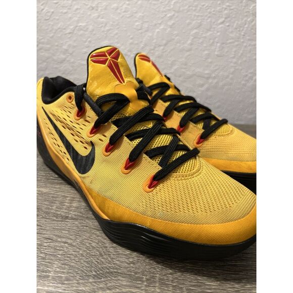 Nike Kobe 9 IX EM Low Bruce Lee 646701-700 Yellow Sneaker Shoes Sz Mens 8.5 - Picture 3 of 16